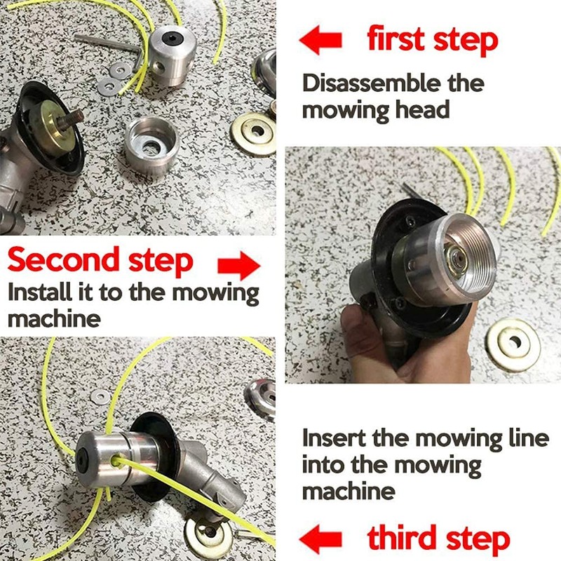 YPLonon Universal Aluminium Grass Trimmer Head Replacement Flex Strimmer Brush