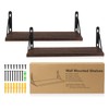 Uten Floating Shelves,Wood Wall Mounted Shelf Set of 2, Multifunctional