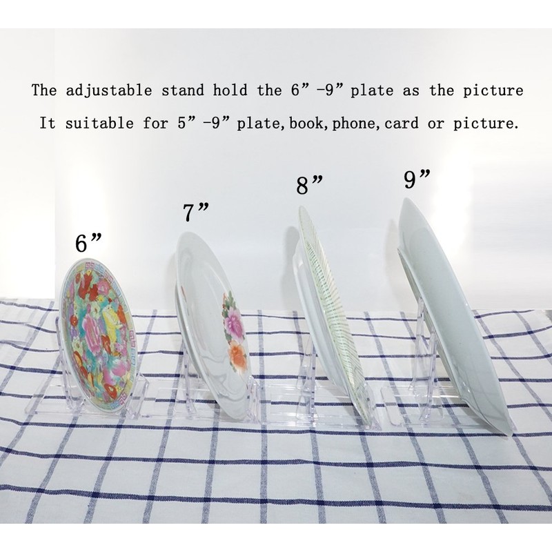 Tincogo Two Part Adjustable Clear Acrylic Plastic Display Stand Easel