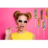 The Dreidel Company Rainbow Twist Lollipop, Mixed Fruit Flavor, Individually