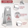 LEIFIDE Stainless Steel Wet Floor Caution Sign Bulk 8.8 Pound
