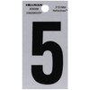 Hillman 839388 2-Inch Black on Silver Reflective Square-Cut Mylar House,