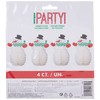 Unique Snowman Honeycomb Decorations-6" | White | 4 Pcs, 6",
