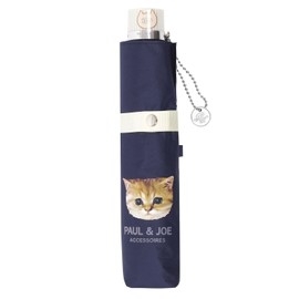 Moonbat [Paul & Joe] Parasol Folding Umbrella, For Rain or Shine, First Class Light Blocking, Heat Shielding UV One Point Nunette 22-113-12138-52 Blue