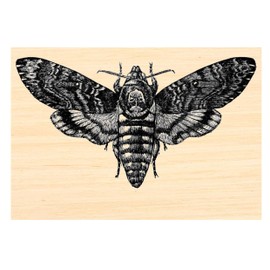 P124 Death Head Moth Rubber Stamp Acherontia atropos