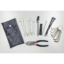 yamashiro YK-002A Car Tool Set for Motorcycles (Spanner, Driver Handle, Screwdriver, Hex Wrench, Cable Ties, Pliers) with Case
