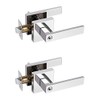 Probrico 2 Pack Square Keyed Alike Entry Levers Locks, Polished
