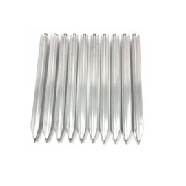 Carjo 10 Pack Aluminum Paver Lawn Stake Pipe Tube Pool Deck Anchor for Pool Cover