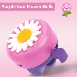 kortes 1 Pack Kids Bike Bell and 2 Pack Kids Bike Streamers for Children's Bike Accessories (Pink, Red,& Blue) (Red & White)