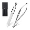 Professional Cuticle Scissors Kit, Extra Fine Curved Eyebrow Grooming Trimmer,