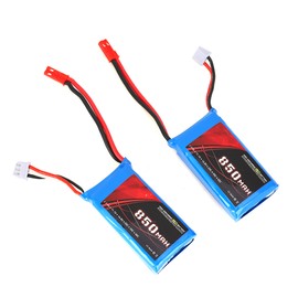 ENGPOW 7.4V / 2S 850mAh 35C JST Plug LiPo Battery for WLtoys V912 V915 V262 V333 WL911 (2Pcs)