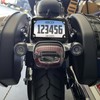 HDBUBALUS Motorcycle Curved Laydown License Plate Mount with Frame Fit