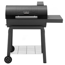 Feasto BBQ Charcoal Grill with Side Table, 30-In Heavy Duty Outdoor BBQ Grill with 647 Sq. In Cooking Area for Outdoor Barbecue in Backyard, Patio and Parties, Black