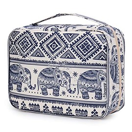 Travel Hanging Toiletry Wash Bag Makeup Cosmetic Organizer for Women Girls Kids Waterproof (Elephant)