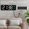 Reloj De Pared Digital Con Termómetro, Alarmas Y Calendario
