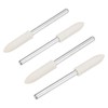 uxcell 3mm 4mm Wool Felt Mounted Points Tapered Polishing Bits