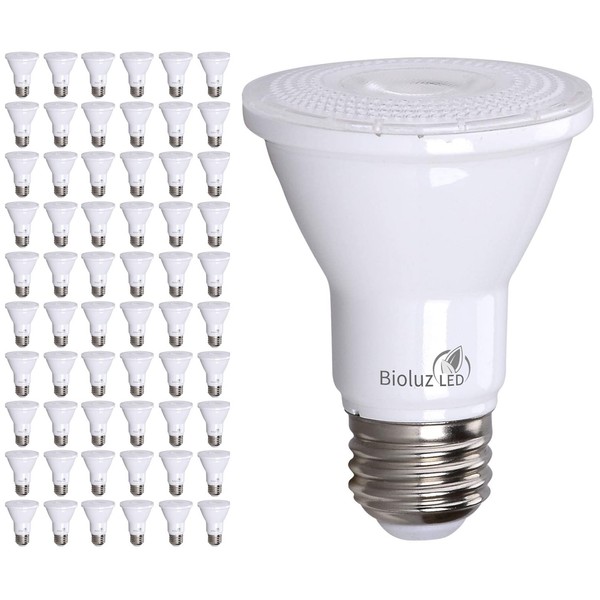 Bioluz LED PAR20 LED Bulbs 5000K 90 CRI 5.5W = 75W Replacement 500 Lumen Dimmable Lamp - UL Listed & Title 20 (5000K Daylight, 60-Pack)