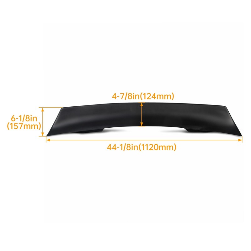 Kojem Rear Trunk Spoiler Tailgate Lip Ducktail Wing Kit Compatible