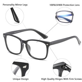 aisswzber AISSWZBEER Square Blue Light Blocking Glasses,Computer/Gaming/Screen Glasses for Women or Men