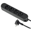 Electraline 32057 Power Strip 4 French Sockets with Cable Reel
