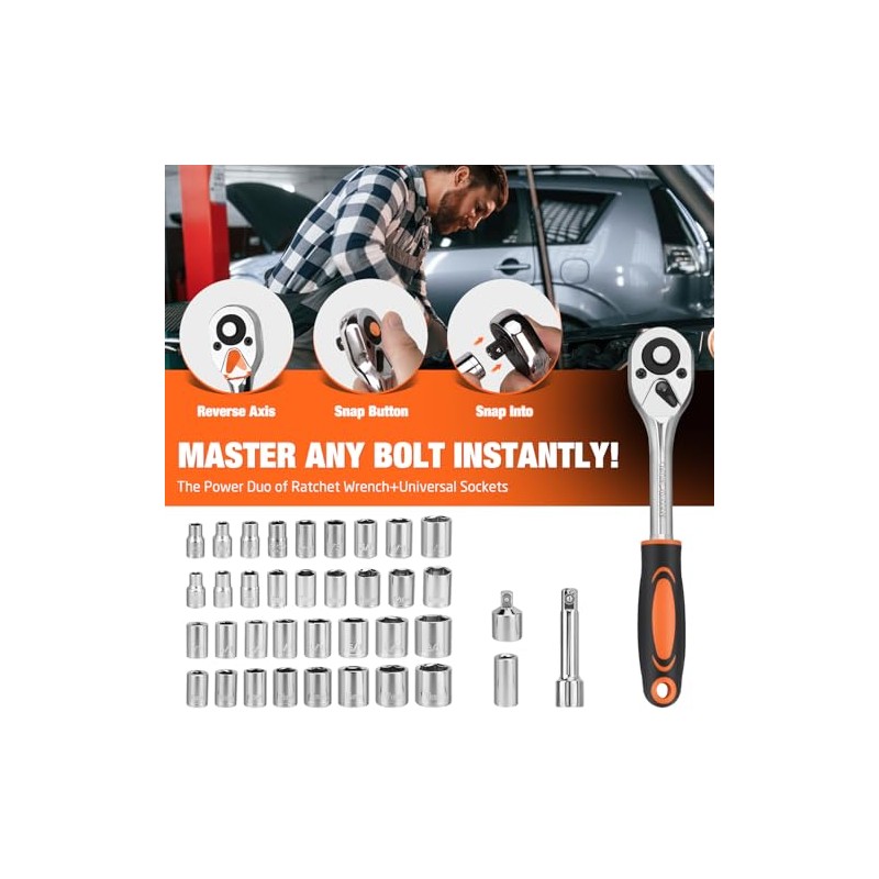 248-Piece Tool Set - General Household Hand Tool Kit with