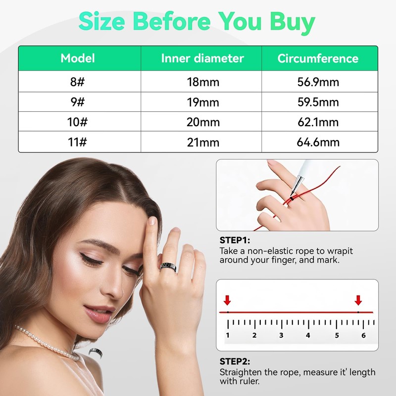 YD LIFE Smart Ring for Men Women - LED Display
