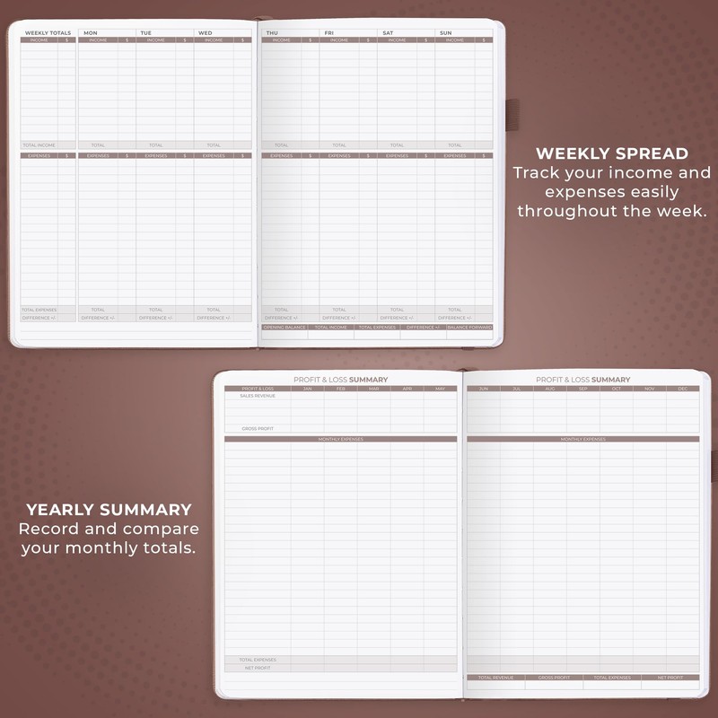 Clever Fox Income & Expense Tracker Large – Accounting &