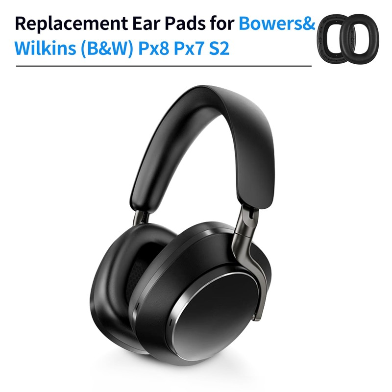 XBERSTAR Ersatz-Ohrpolster für Bowers & Wilkins PX8 Kopfhörer, Schwarz