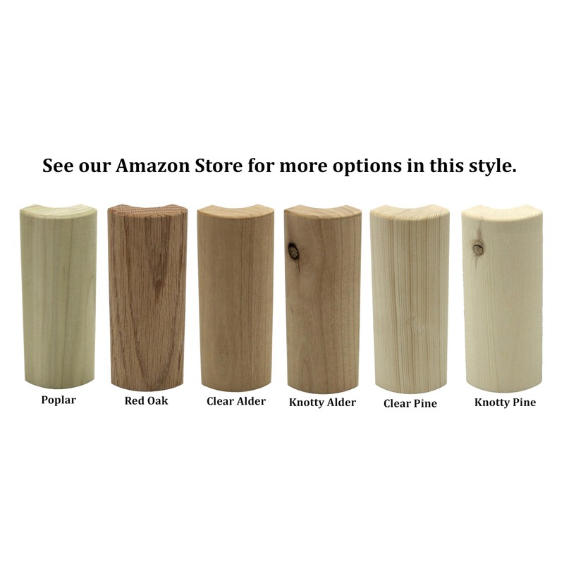 Pine Outside Radius Corner Base Block Bullnose, 3/4" x 2