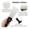 3pz Juego De Acero Peine Para Cabello Rizado Afro Unisexo