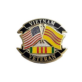 Vietnam Veteran USA Flags Lapel Hat Pin (3 PINS)