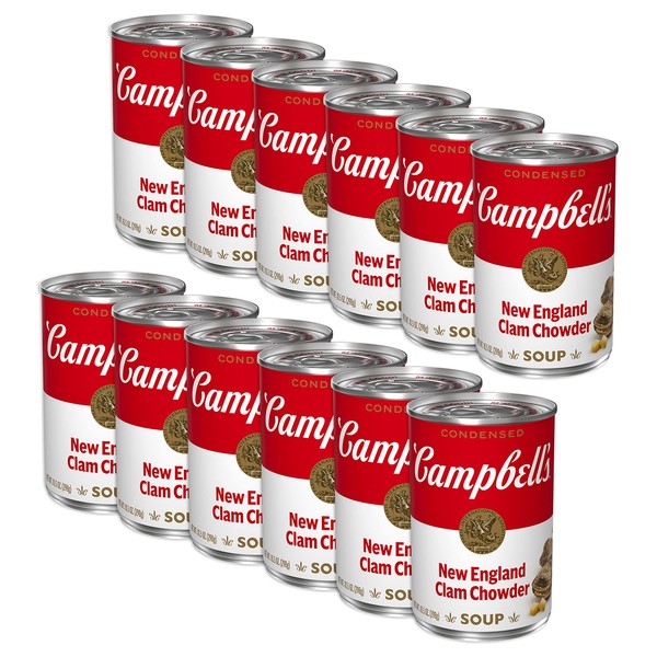 Campbell's New England Clam Chowder Condensed Soup, 10.7500-ounces (Pack of12)