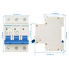 Baomain Miniature Circuit Breaker 3-Pole 40A DZ47-63 C40 400VAC, DIN