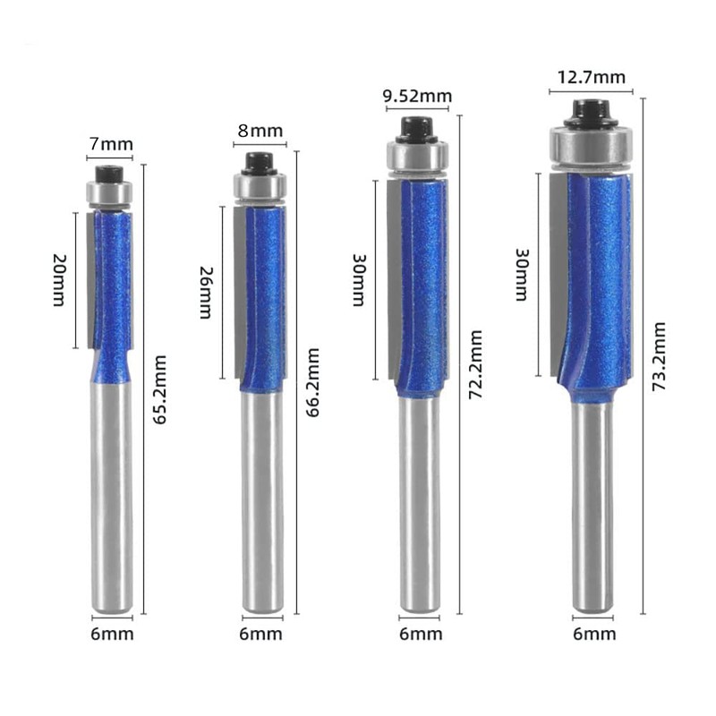 CSOOM Pro 4 Pcs Trimmer Bit, Shaft Diameter 0.2 inch