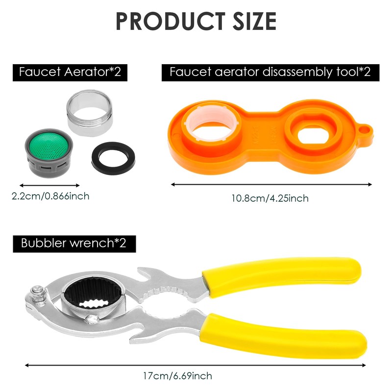 12Pcs Carbon Steel Faucet Aerator Removal Wrench Reduce Splash Faucet