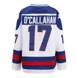 Hockey Jersey of USA 1980 Olympic Team Jerseys #17 Jack O'Callahan Stitched Letters and Numbers White S-XXXL