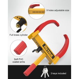 RETRUE Trailer Wheel Lock Clamp, Tire Lock Anti Theft for Cars, 2 Pack