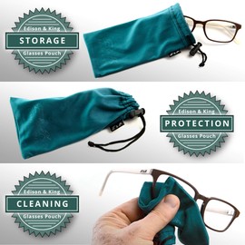 Edison & King Glasses Case in Pack of 4 Microfibre (Mix)