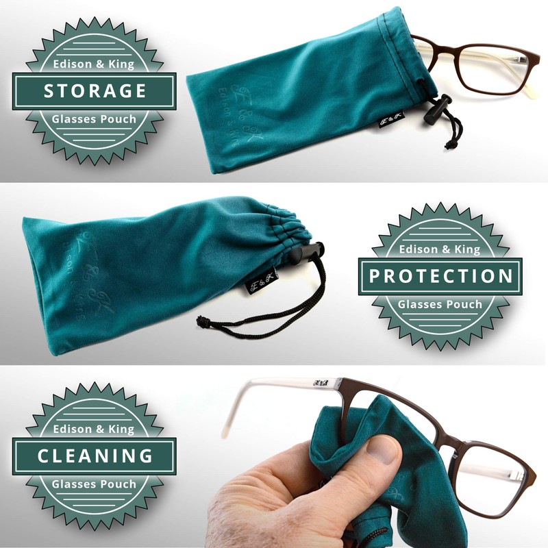 Edison & King Glasses Case in Pack of 4 Microfibre