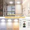 SunRider 2-Pack Rechargeable Motion Sensor LED Ceiling Light with Remote,
