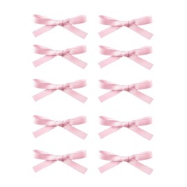 Ayesha 10PCS Pink Hair Bows Clips Pink Coquette Bows Clips Mini Bows Hair Ribbon for Women Girls Toddlers Tiny Bow Claw Clip for Thick Fine Hair