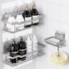 BATHDESIGN Shower Caddy Shelves Organizer Rack, 3 Pack Shower Caddy