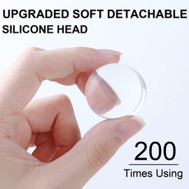 BlueZOO French Tip Nail Stamp 6Pcs Nail Stamper Replaceable Silicone Jelly Heads Kit, French Manicure Nail Stamping Polish Transfer Templates Tool Home Salon Nail Art DIY Design, Easy to Use