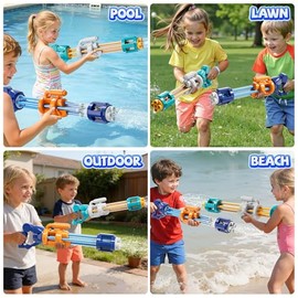 2 Pack Water Guns for Kids Adults, Summer Outdoor Water Toys Swimming Pool Game, Beach Water Game Fighting Play Pool Toys for Boys Girls Kids Ages 4-8, 8-12