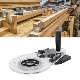 Universal Router Base Set,Offset Router Plate Router Edge Guide Acrylic ABS Accurate Cutting Adjustable Stable Router Guide for Milling Trimming Carving