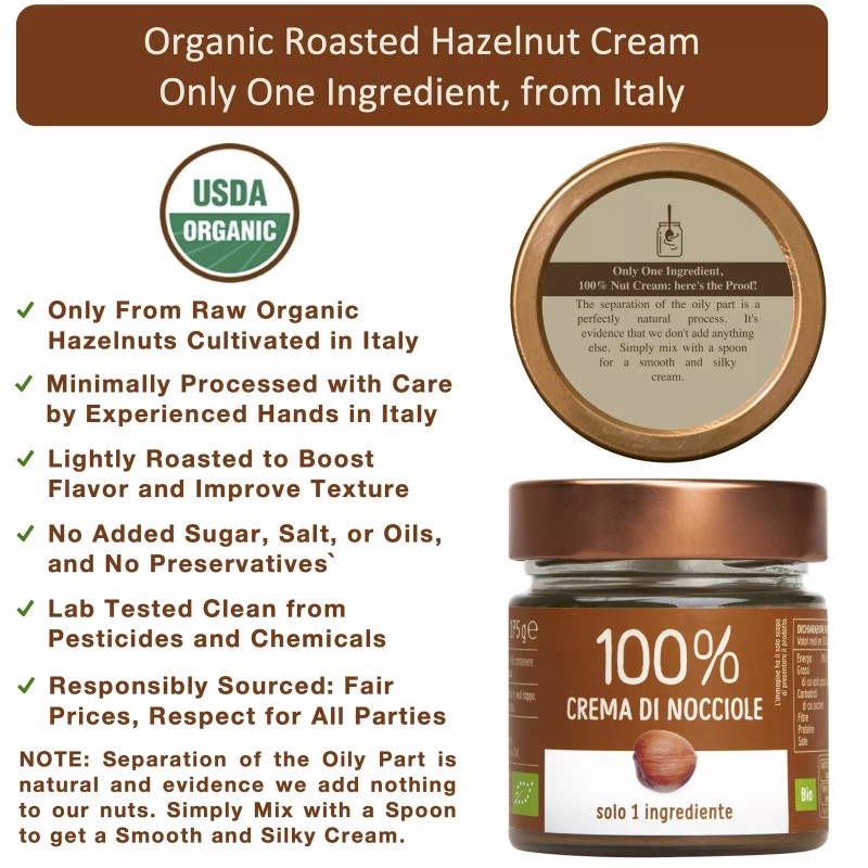 WellEatable Organic Roasted Hazelnut Cream | Only One Ingredient –