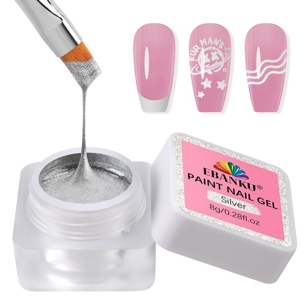 EBANKU 8g/0.28oz Nail Painting Gel No Wipe Gel Paint for
