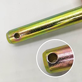 Swivel Handle Hitch Pin with yellow zinc coating，Hitch Pin with Clip Accessories for Tractors,Towing Cargo, Boat, RV, Car, Truck, Bike, Lawn Mower (19 x 158.7 mm)