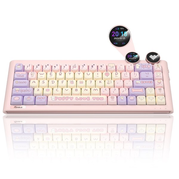 FOPATO D68 Gaming Keyboard, 68% RGB Hot Swappable Gasket Structure