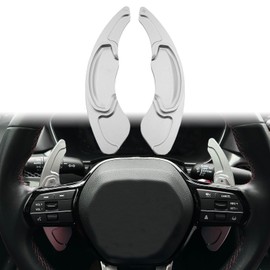 Aluminum Alloy Steering Wheel Shift Paddle Extension Cover Sticker Car Accessories for Honda 2022-2025, for Acura Integra 2023-2024 (Silver)
